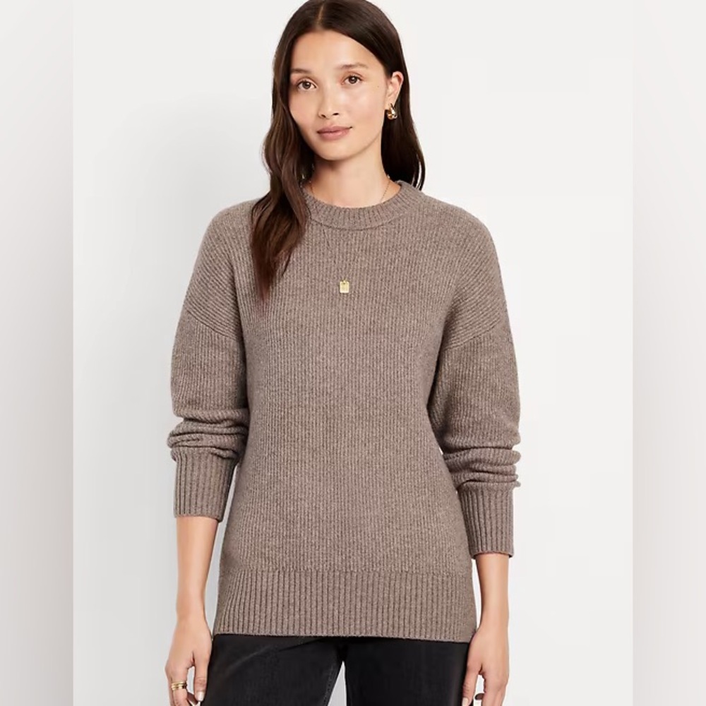 Never Worn Old Navy Women's Tan/Light Brown Crew High Neck Sweater